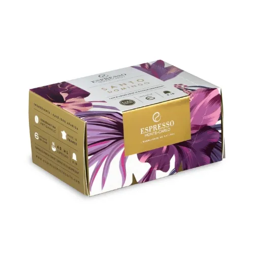 Picture of x 10 Santo Domingo Compatible Nespresso® coffee Capsules, With Gourmet notes of chocolate and hazelnuts, punctuated by a delicate vanilla hint.