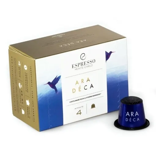 Picture of x 50 Ara Deca Compatible Nespresso® coffee Capsules,  tasty notes of dried fruits, red fruits and a hint of lemon.