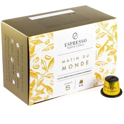 Picture of x 50 Matin Du Monde Compatible Nespresso® coffee Capsules, beautiful notes of hazelnut, toast and fresh fruit reveal the delicately spicy flavor of cloves