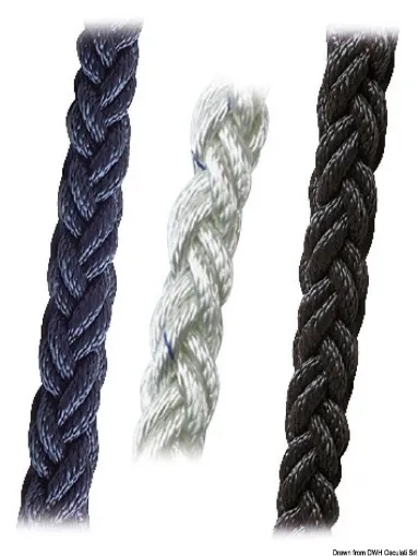 Picture of Polyester braid mooring line 14mm x 200m in blue - high - strength 8 - strand