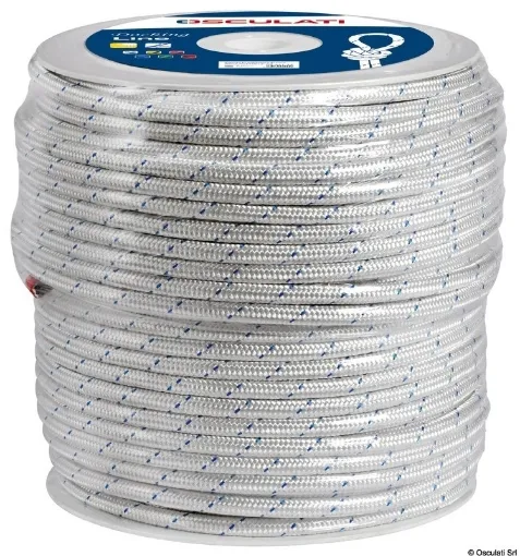 Picture of sheet 6mm x 200m in white - low - stretch high strenght 3 - strand polyester braid