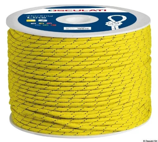 Picture of Line 6mm x 200m in yellow - polypropylene braid with polyester core - High - resistance