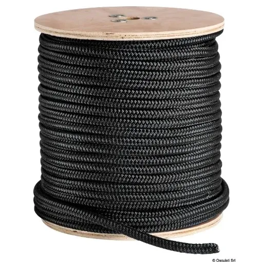 Picture of Mooring line 16mm x 100m in black - multi - strand soft - spun high - strength polyester