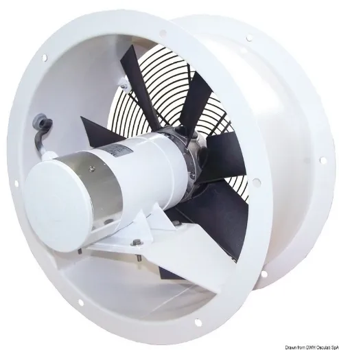 Picture of Helicoidal 24V electric blower with stabilized polypropylene impeller