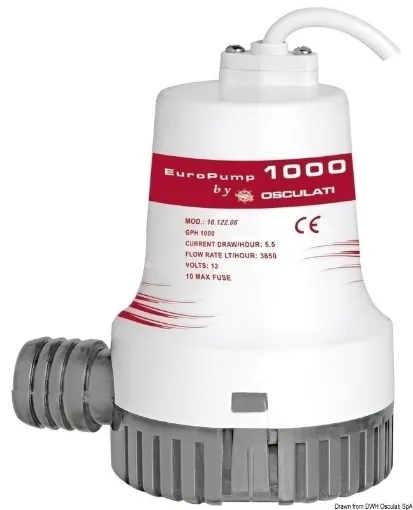 Picture of Bilge pump 1000 12V submersible - Europump