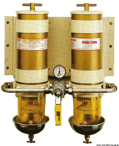 Picture of Fuel filter - double with valve 751000MAX - Racor