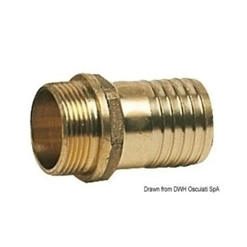 Picture of 1/4" to 8mm Hose barb male - brass