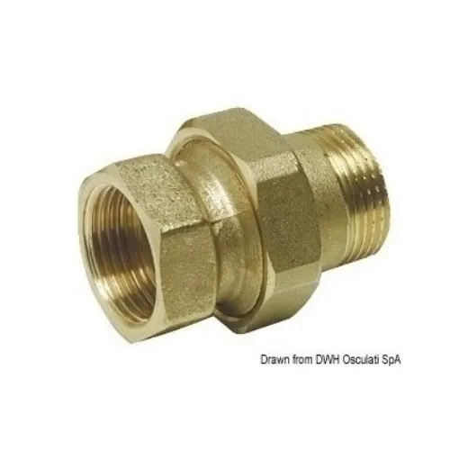 Picture of 3/8" Straight 3 - piece fitting - brass