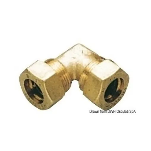 Picture of 12mm compression t - fitting for cooper pipe with “0” ring seal - brass