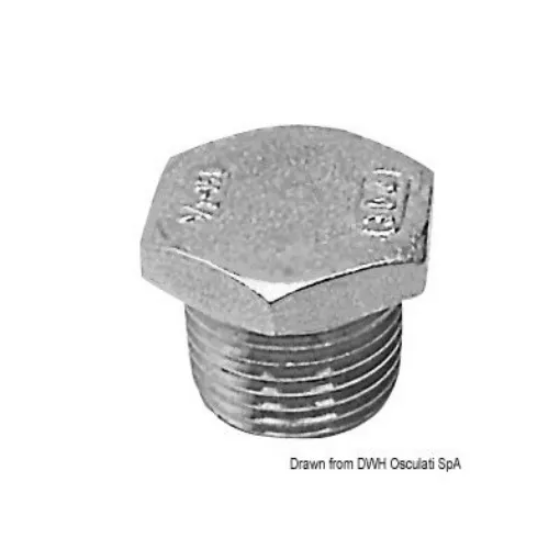 Picture of 3/8" Threaded plug - 316 Staniless steel