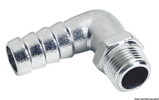 Picture of 1" x 30 90° male hose adaptor - 316 Staniless steel