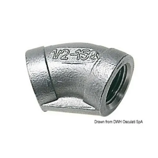 Picture of 3/8" 45° Elbow female/female - 316 Staniless steel - 38 - 3/8"