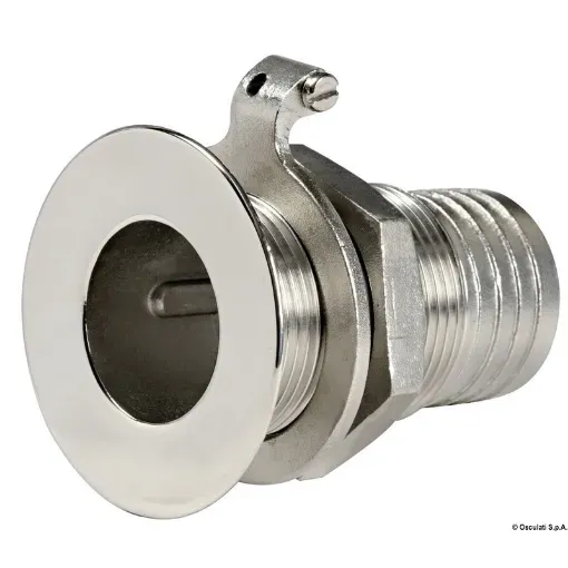 Picture of 19mm x 1/2” Flush skin fitting with hose adaptor