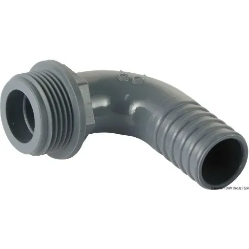 Picture of 1/2" to 16mm 90° hose connector  male - polypropylene