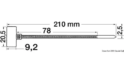 Picture of 2.5mm x 110mm cable ties - with over - writable pad x100