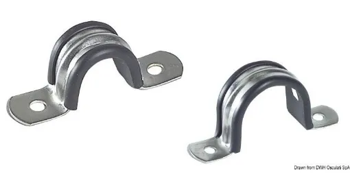 Picture of 36mm U - clip rubber - coated - 304 stainless steel