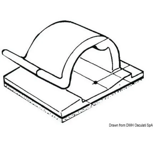 Picture of 8x11mm cable clamp - nylon self adhesive X100