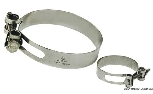 Picture of 48 - 54mm Hose clamp heavy duty - M6 - 316 stainless steel