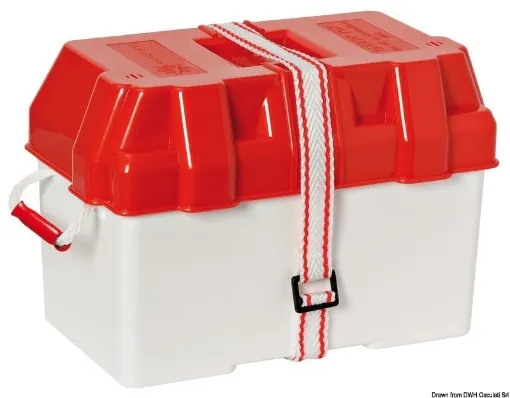 Picture of Battery box white/red moplen 100 A