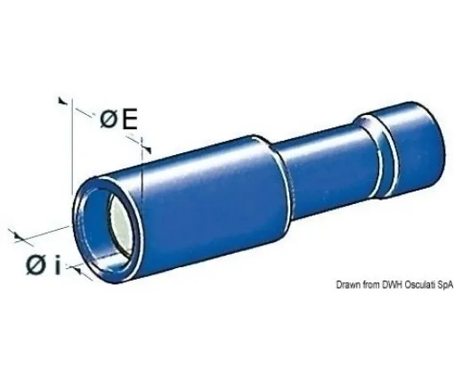 Picture of 1 - 2.5mm² Cylindrical female terminal 4mm cable X100