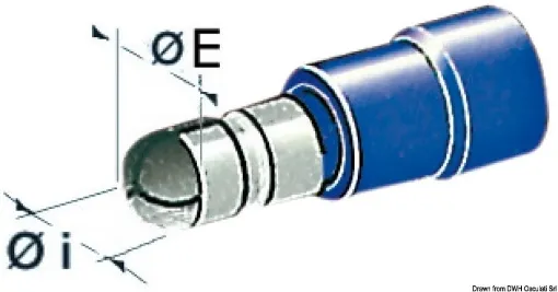 Picture of 1 - 2.5mm² Cylindrical female terminal 4mm cable X100