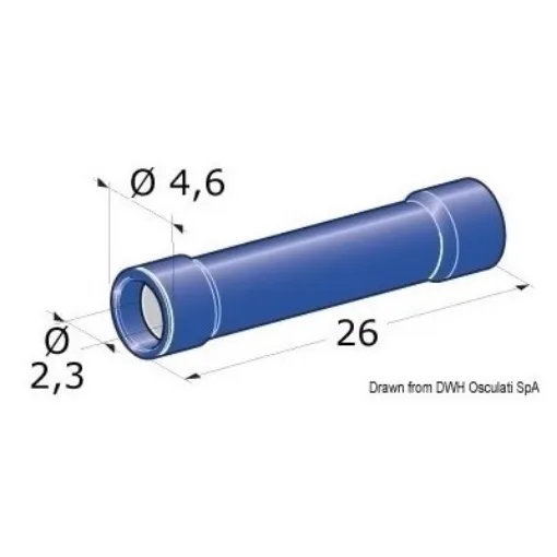 Picture of 1 - 2.5 mm² straight plug - female connection X100