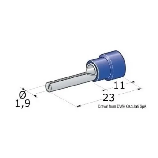 Picture of 1 - 2.5 mm² straight plug - female connection X100 - 100 - 1 - 2.5 - Male