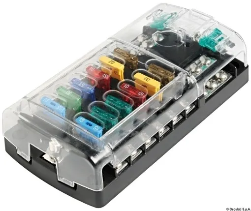 Picture of Fuse holder box 12 seats - Polycarbonate