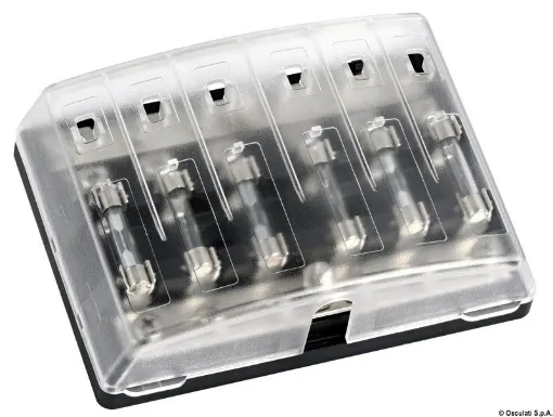 Picture of Glass fuse holder box for 6 fuses