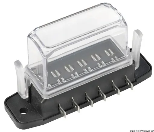 Picture of Watertight blade fuse holder deep lid 6 seats