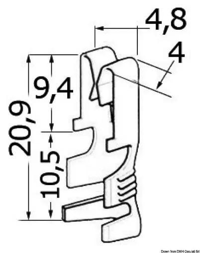 Picture of Contacts made of tin - plated brass 2.5/6 mm