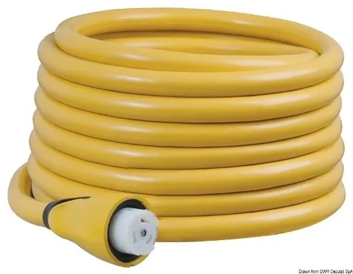 Picture of 32A 15m cable with plug - Marinco - Yellow - 15