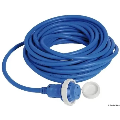 Picture of 16A Pre - mounted cap and cable in blue 15m