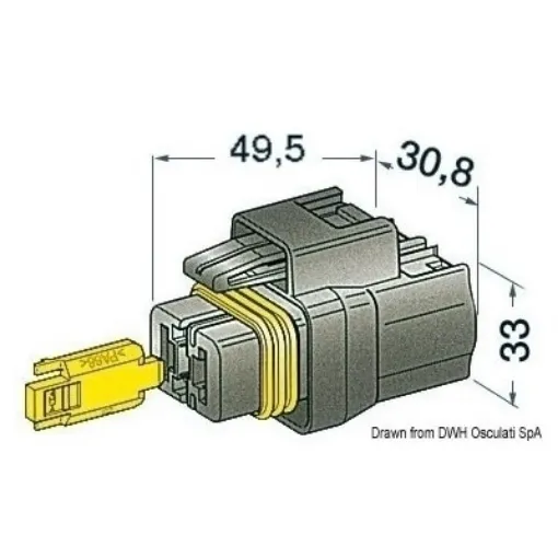 Picture of Watertight connector 2 female terminals