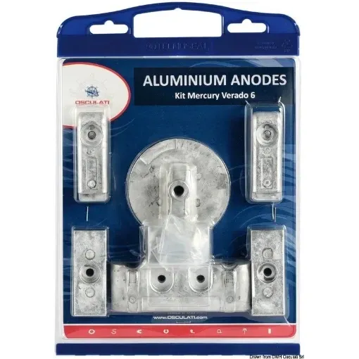 Picture of Anode kit for verado 6 8 - pcs. zinc - Mercury, Mercruiser and Mariner