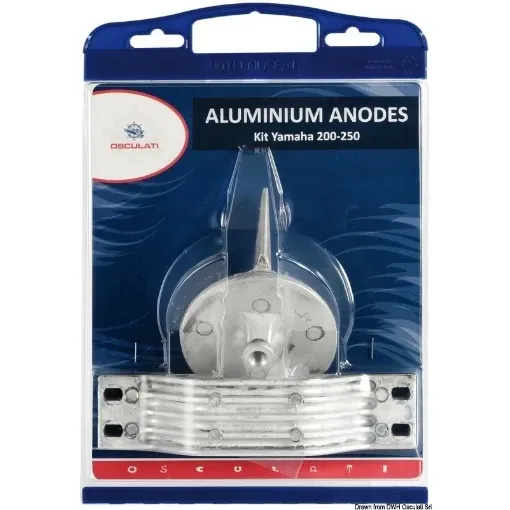 Picture of Anode kit for outboards 200/250 HP - zinc - 6G54525101 / 61A4537100 - Yamaha