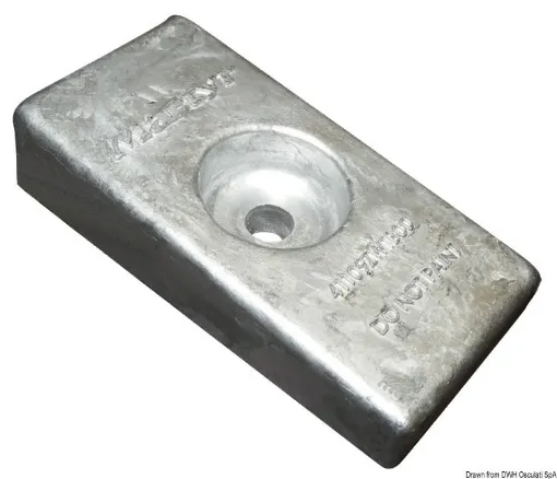 Picture of Zinc plate anode 75/225 HP 36 x 71mm - 41109 - ZW - 1 - B000 - Honda