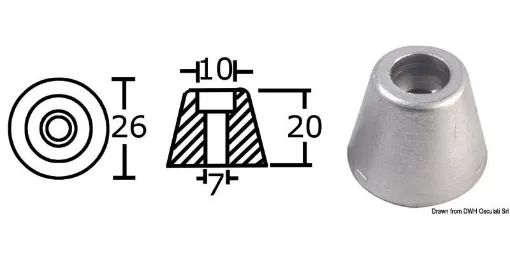 Picture of Aluminium spare anode orig. ref. 61180