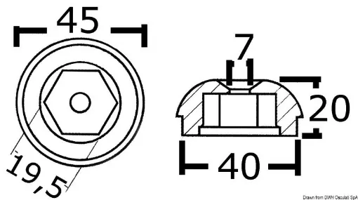 Picture of Zinc spare anode Ref. origin. 71190A