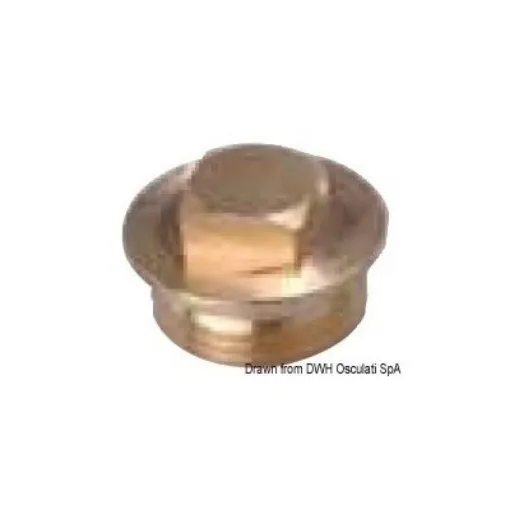 Picture of Brass plug cap for anode 1" - Volvo