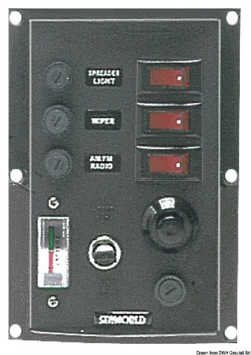 Picture of Vertical control panel - 3 switches & horn