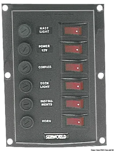 Picture of Vertical control panel - 6 switches