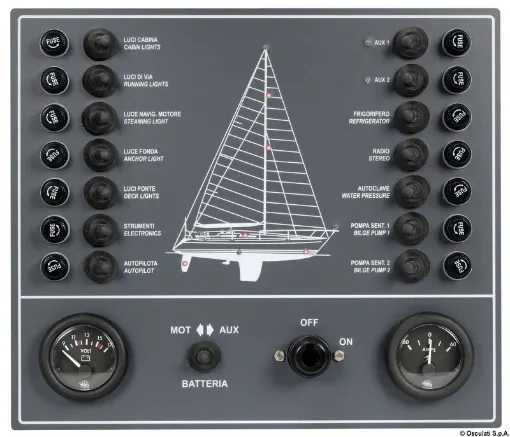 Picture of Electric control panel for sail boat 14 switches