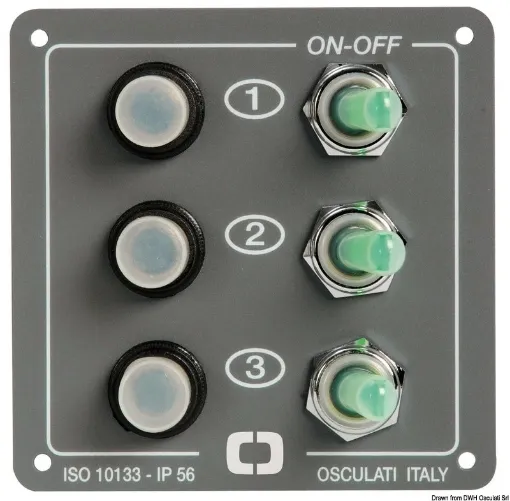 Picture of Control panel with 3 resettable switches