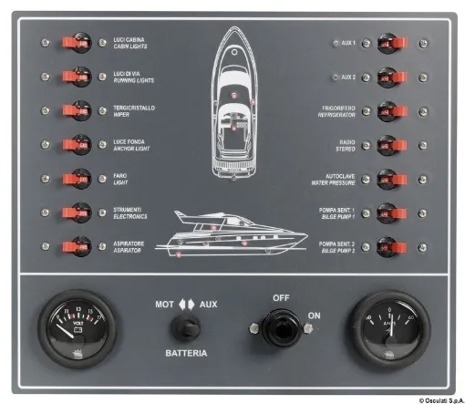 Picture of Control panel thermo - magnetic switches powerboat