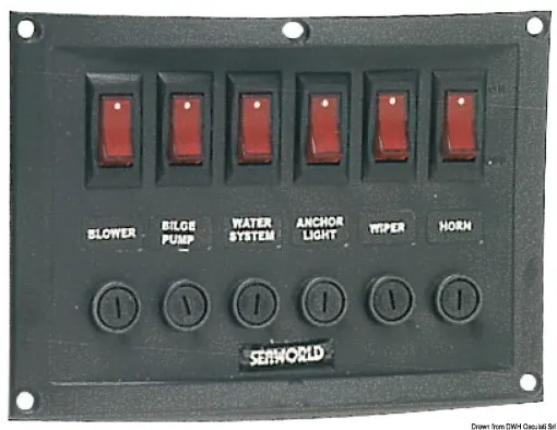 Picture of Horizontal control panel with 6 switches