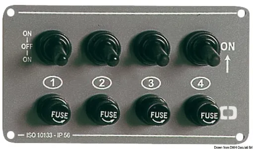 Picture of 4 switch panel horizontal