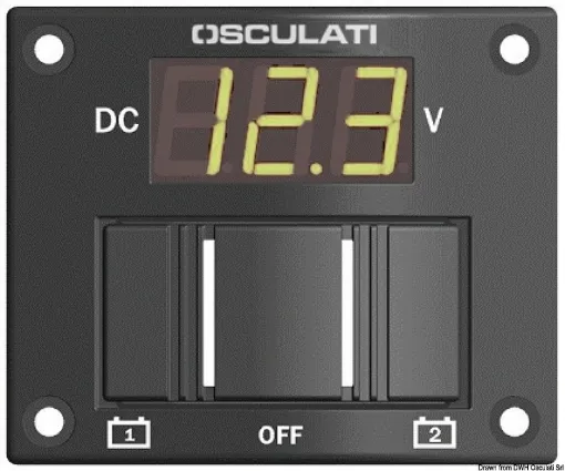 Picture of 2 battery panel with tester digital IP56