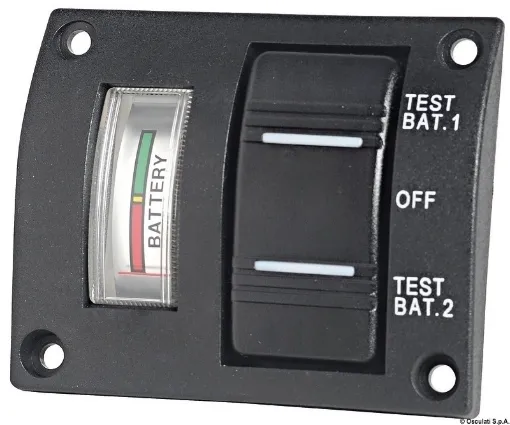 Picture of 2 battery panel with tester analog IP56