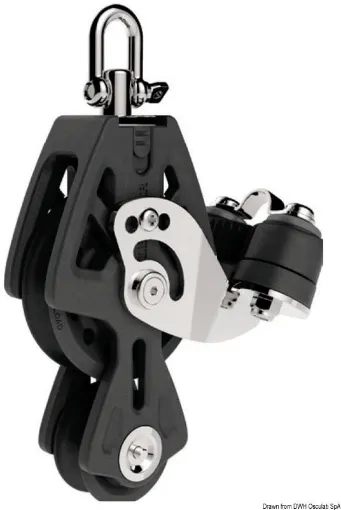 Picture of Synchro 50 fiddle block with cam cleat - Lewmar - 450 - 610